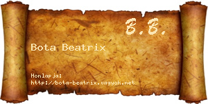 Bota Beatrix névjegykártya
